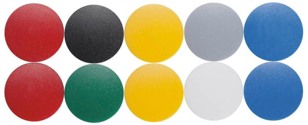 10 MAUL Magnete rund Kunststoff farbsortiert