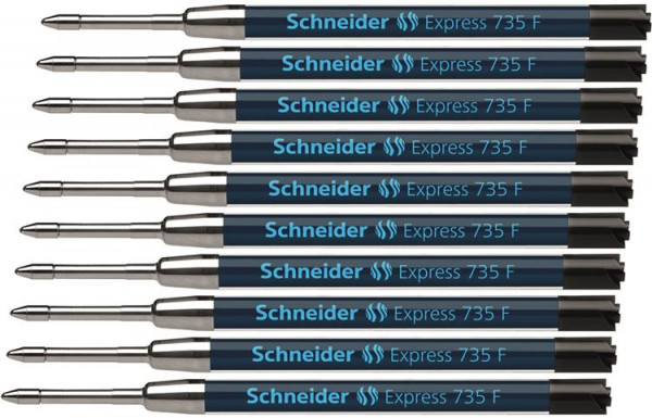 10 Schneider Express 735 F schwarz Kugelschreiberminen