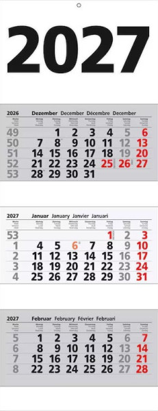 3-Monats-Wandkalender 2026