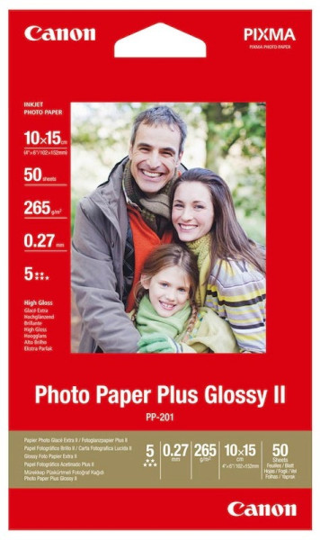 Canon Fotopapier PP-201 10 x 15 cm hochglänzend 265 g/m², 50 Blatt
