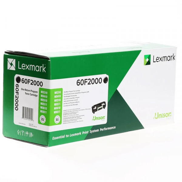 Original Lexmark 60F2000 Toner 602 schwarz