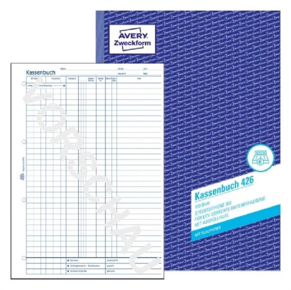 AVERY® Zweckform Kassenbuch / EDV Formularbuch 426 DIN A4