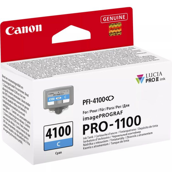 Original Canon PFI-4100C Tinte 6778C001 cyan 80ml