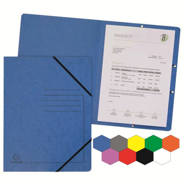 5 Exacompta Eckspanner DIN A4 Karton