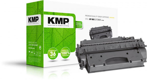 KMP Toner H-T234 schwarz ersetzt HP CF280X (80X)