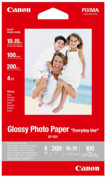 Canon Fotopapier GP-501 10 x 15 cm hochglänzend 200 g/m², 100 Blatt