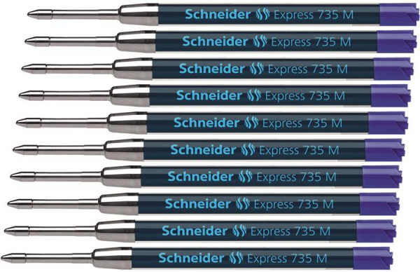 10 Schneider Express 735 M blau Kugelschreiberminen
