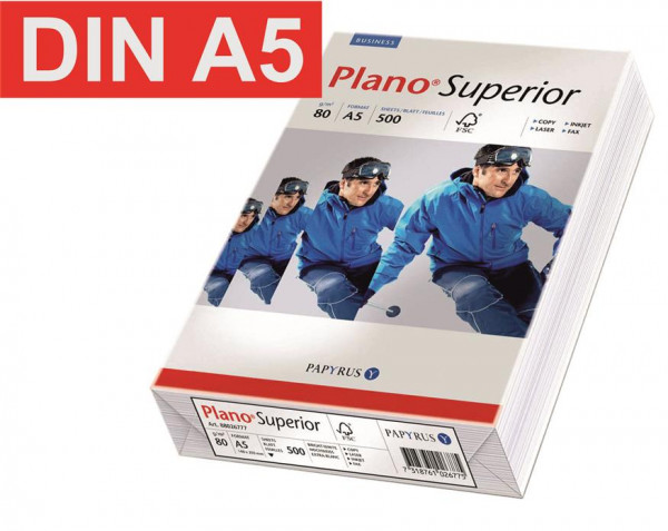 Kopierpapier Plano Superior DIN A5 80g hochweiß