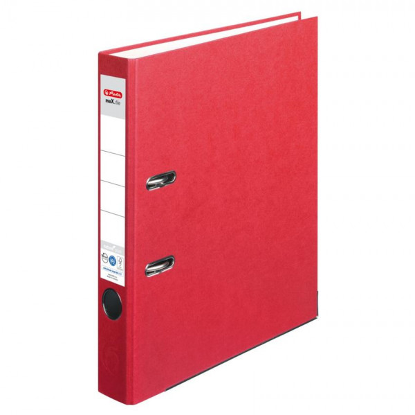 Ordner herlitz maX.file nature plus Karton 5 cm rot