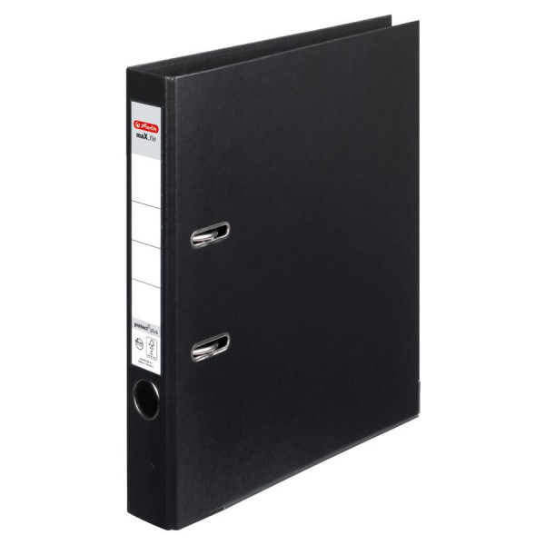 Ordner herlitz maX.file protect plus PP 5 cm schwarz