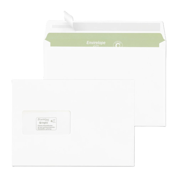 500 MAILmedia Briefumschläge Envirelope® DIN lang mit Fenster weiß 80 g/m² haftklebend