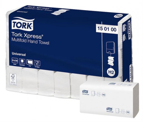 TORK® Papierhandtücher Xpress® H2 Universal 150100 1-lagig weiß