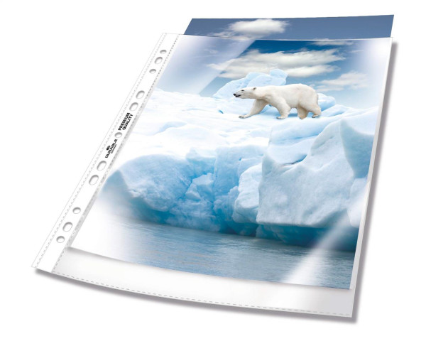 50 DURABLE PREMIUM Prospekthüllen 2682-19 DIN A4 transparent genarbt 0,08 mm
