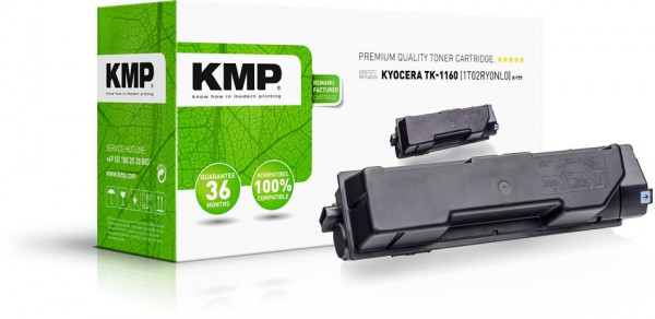 KMP Toner K-T77 schwarz ersetzt Kyocera TK-1160