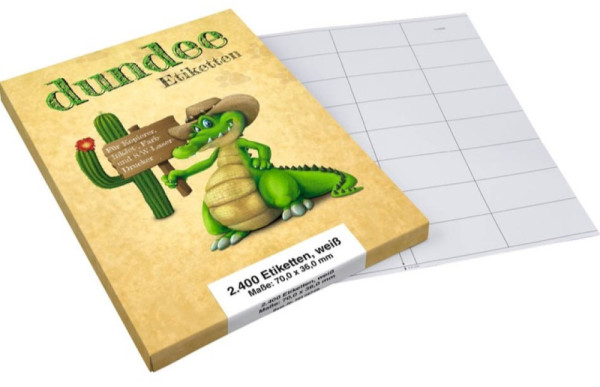 2400 dundee Etiketten D585087 weiß 70 x 36 mm