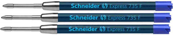 3 Schneider Express 735 F blau Kugelschreiberminen