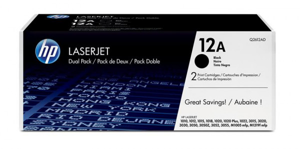 Original HP Q2612AD Toner 12A schwarz, 2er-Set