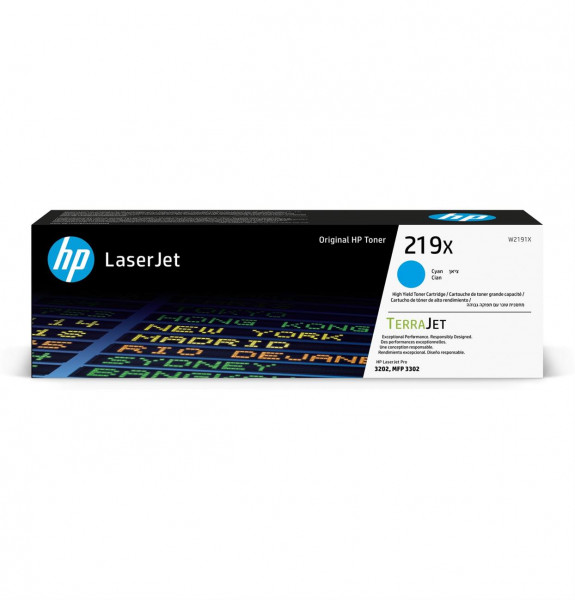 Original HP W2191X Toner 219X cyan