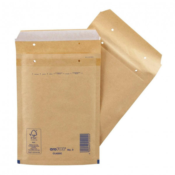 100 aroFOL® CLASSIC Luftpolstertaschen 3 / C braun