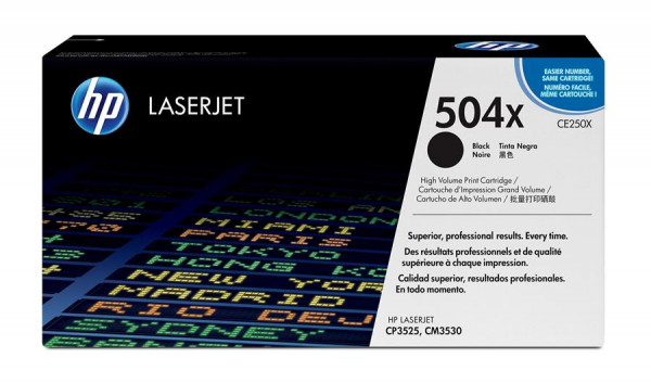 Original HP CE250X Toner 504X schwarz