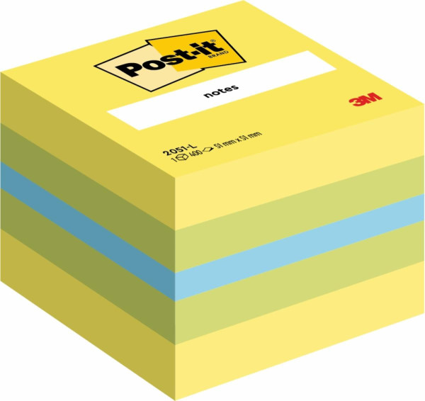 Post-it® Haftnotizen Mini Notes 2051-L farbsortiert 51 x 51 mm Block á 400 Blatt