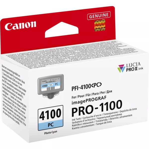 Original Canon PFI-4100PC Tinte 6781C001 Foto cyan 80ml