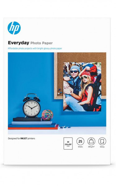 HP Fotopapier Q5451A Everyday Glossy DIN A4 25 Blatt