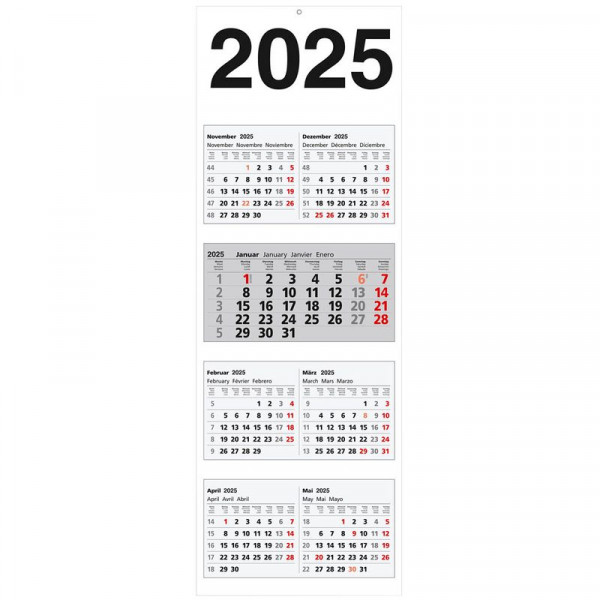 7-Monats-Wandkalender Combi 2025