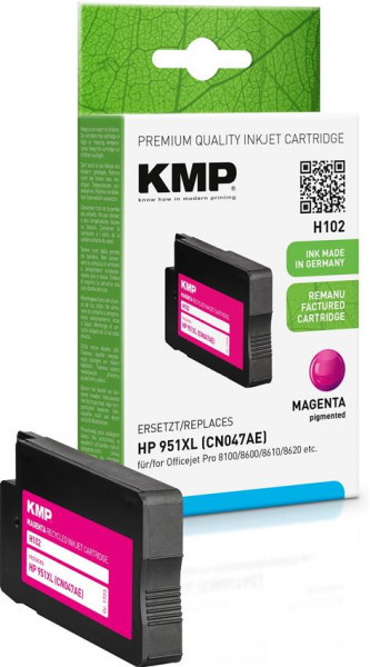 KMP Tinte H102 magenta ersetzt HP 951XL / CN047AE