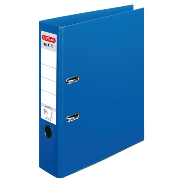 Ordner herlitz maX.file protect plus PP 8 cm blau