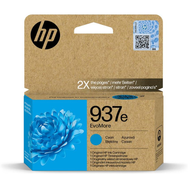 Original HP 937e Tintepatrone 4S6W6NE cyan