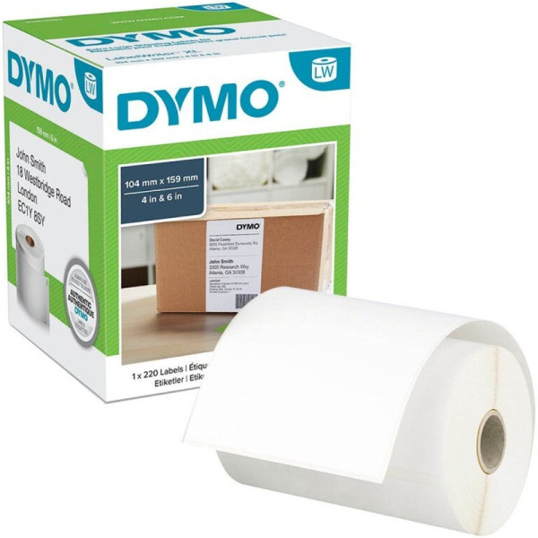 DYMO Etikettenrolle S0904980 mit 220 Einzeletiketten 104 x 159 mm weiß