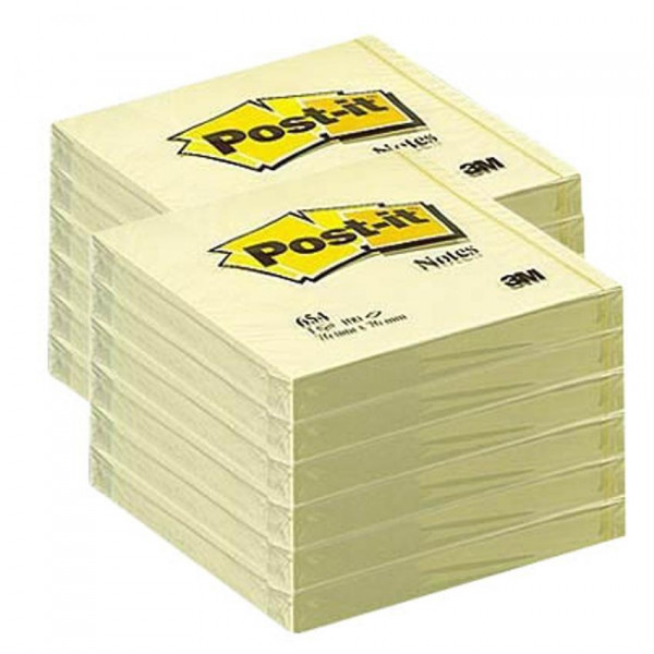 Post-it Notes 654 gelb Haftnotizen 12x 100 Blatt