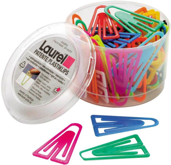 75 Laurel Büroklammern 1313-98 farbsortiert 60 mm Pfeilform