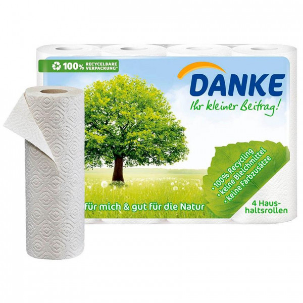 DANKE Küchenrollen 3-lagig weiß 4 St./Pack.