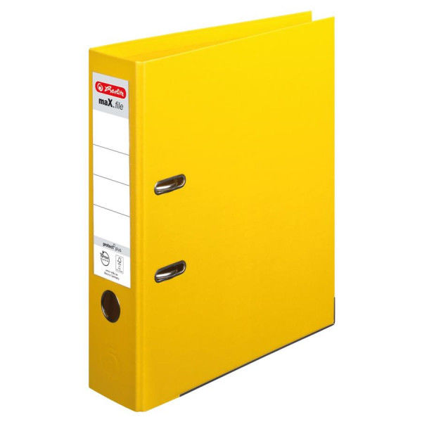 Ordner herlitz maX.file protect plus PP 8 cm gelb