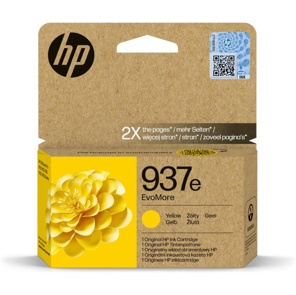 Original HP 937e Tintenpatrone 4S6W8NE gelb