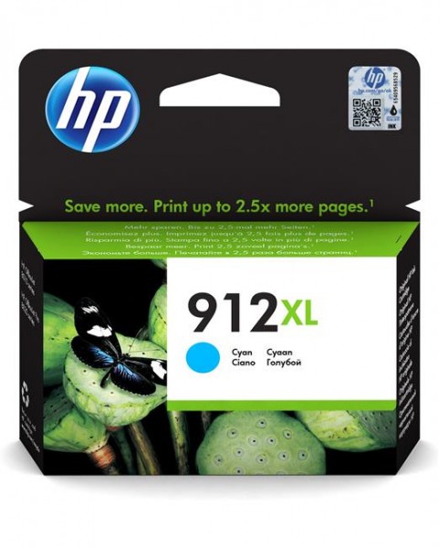 Original HP 912XL Tinte 3YL81AE cyan, 9,9ml