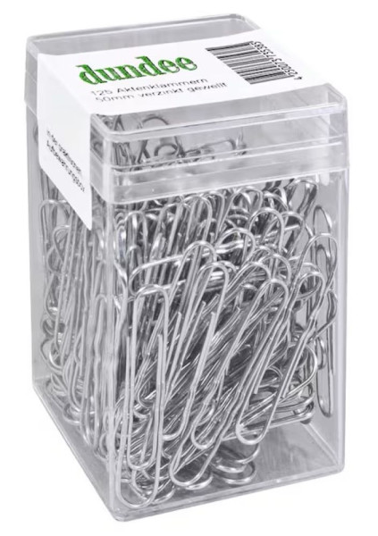 125 dundee Aktenklammern 50 mm glanzverzinkt runde Form