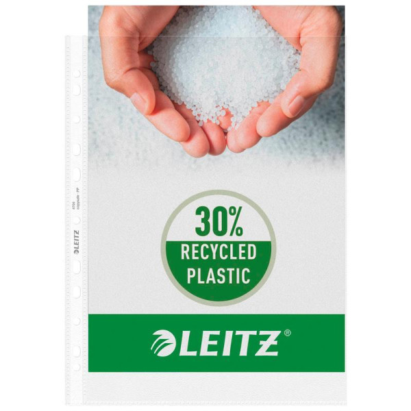 100 LEITZ Prospekthüllen 4704 DIN A4 transparent genarbt 0,10 mm