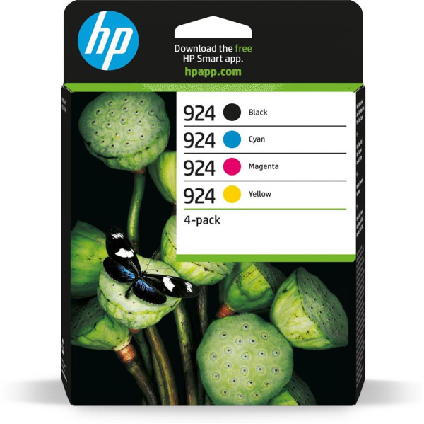 Original HP 924 Tintenpatronen 6C3Z1NE schwarz/cyan/magenta/gelb, 4er-Set