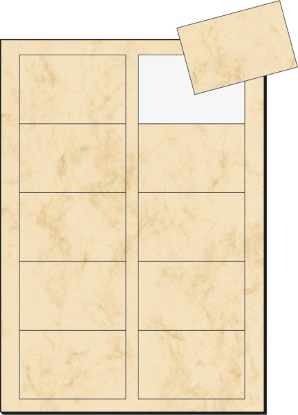 100 sigel Visitenkarten DP744 Marmor beige 225 g/m² satiniert 85 x 55 mm