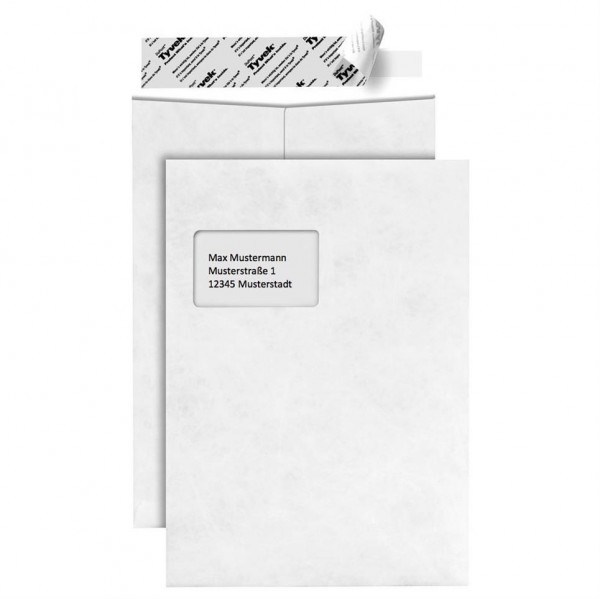 20 BONG Versandtaschen Tyvek® Pocket DIN C4 mit Fenster