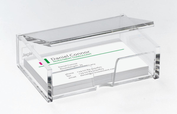 sigel Visitenkarten-Box VA112 glasklar für 80 Visitenkarten