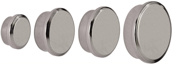 MAUL Neodym-Kraftmagnet rund Metall silberfarbig