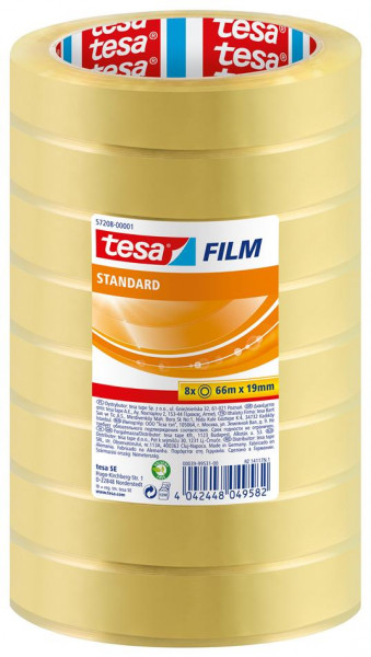 8 Rollen tesafilm® 19mm x 66m transparent Standard