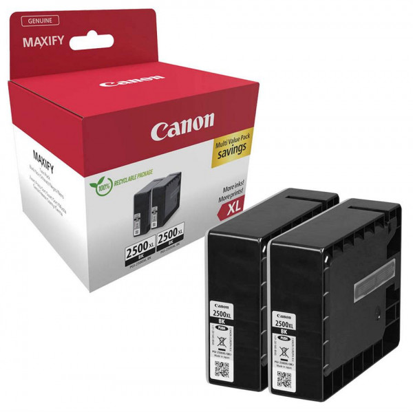 Original Canon PGI-2500XLBK TWIN Tintenpatronen 9254B011 schwarz, 2er-Set