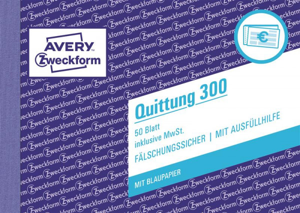 AVERY® Zweckform Quittung 300 incl. MwSt.