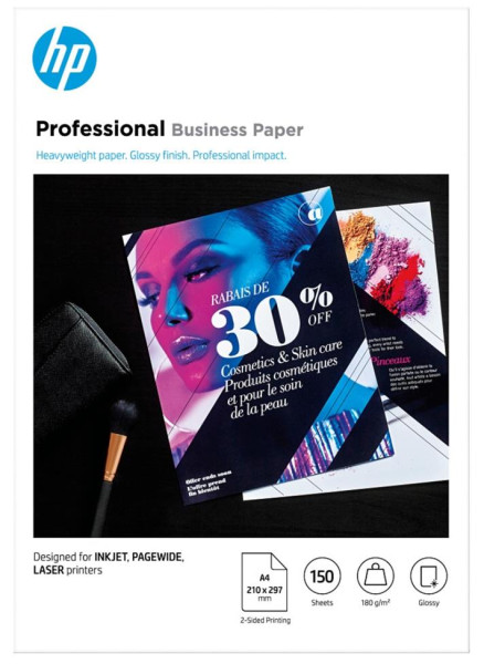 HP Fotopapier 3VK91A Professional DIN A4 glänzend 180 g/m², 150 Blatt