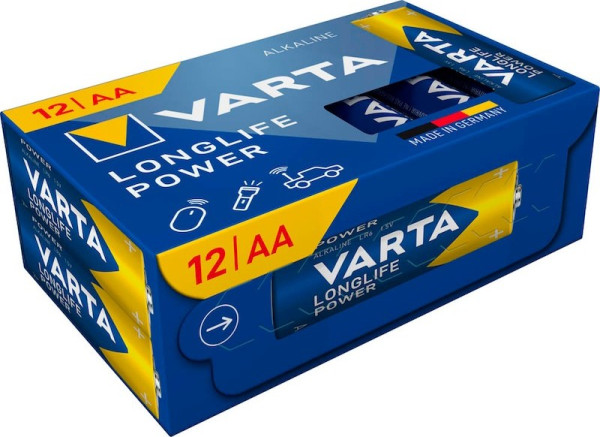 12 VARTA Batterien LONGLIFE POWER Mignon AA 1,5 V